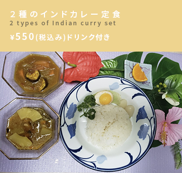 2種のインドカレー定食